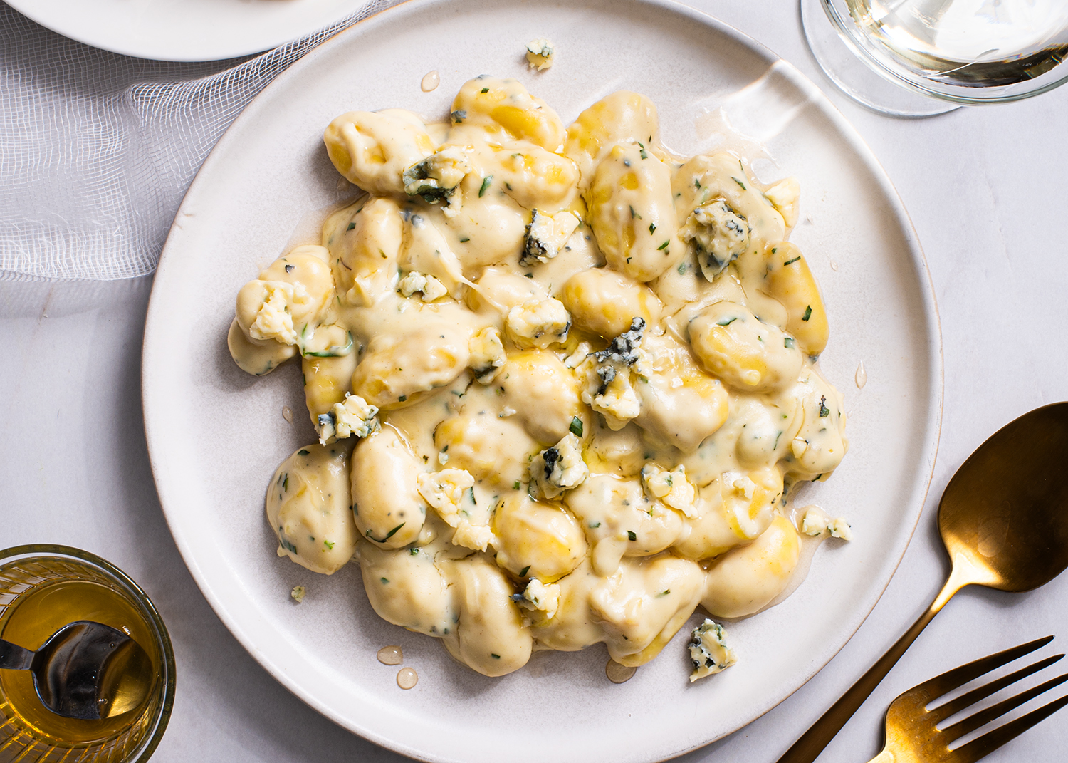 Creamy Gorgonzola Gnocchi with Tarragon